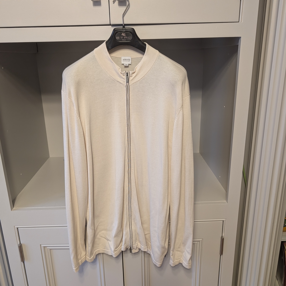 Men's Cream Sweater by Armani